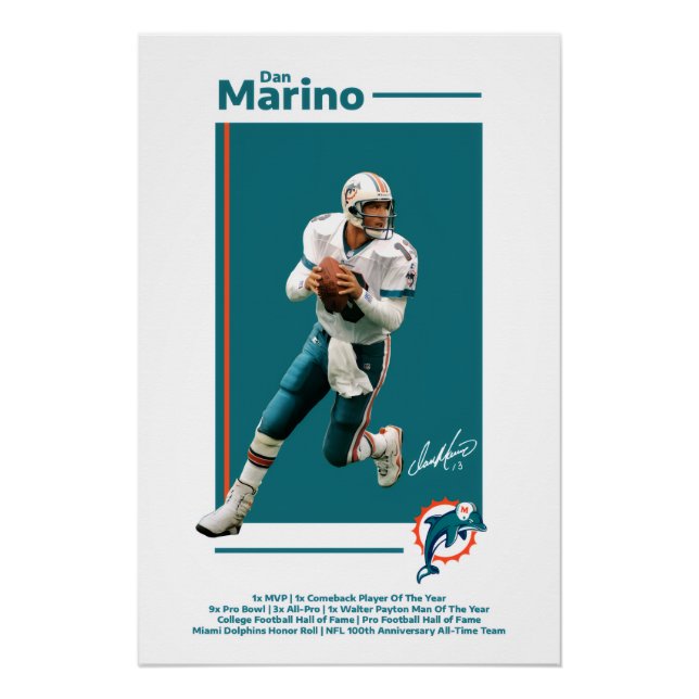 Dan Marino Miami Dolphins Poster (Vorderseite)