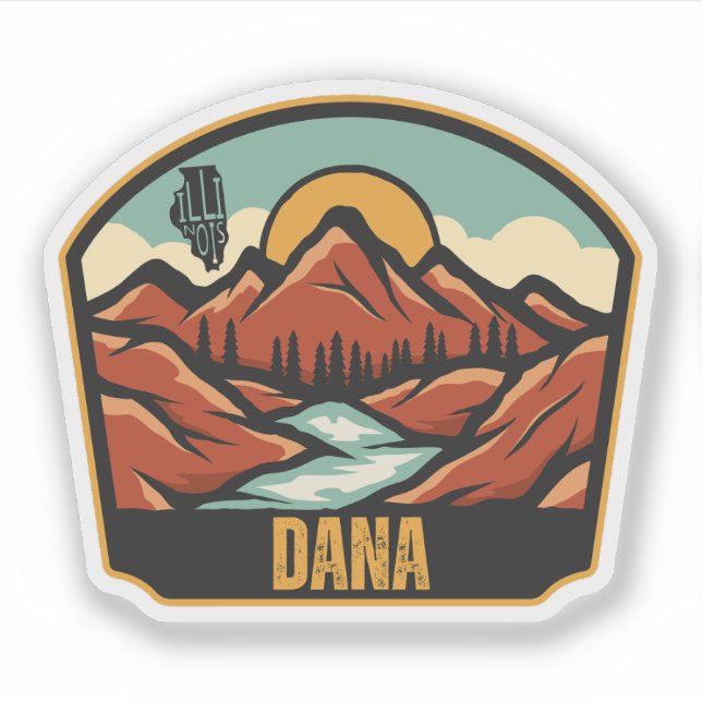Dana, Illinois Aufkleber (Vorderseite)