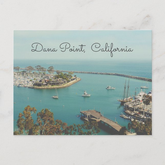 Dana Point California Retro Style Postkarte (Vorderseite)