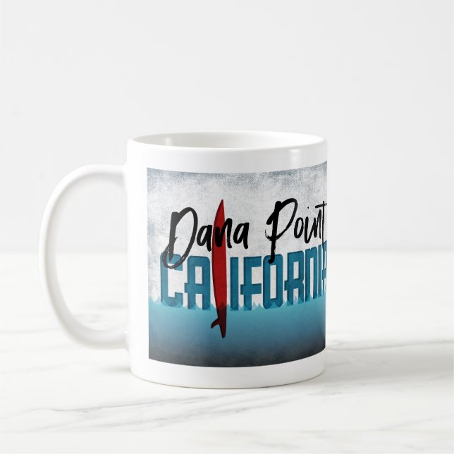 Dana Point California Surfboard Surfing Kaffeetasse (Links)