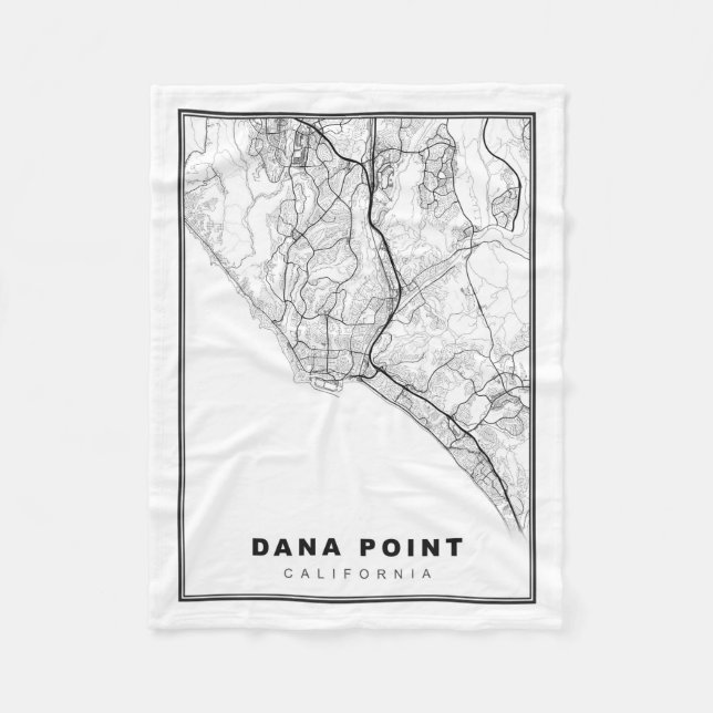 Dana Point Map Fleecedecke (Vorderseite)