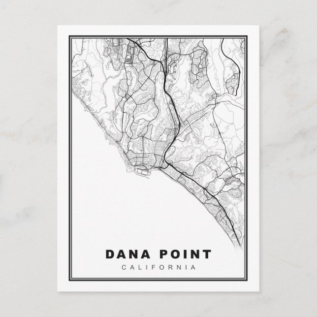Dana Point Map Postkarte (Vorderseite)