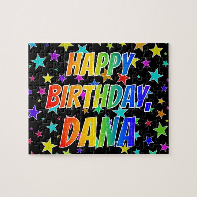 "DANA" Vorname, Spaß "GLÜCKLICHER GEBURTSTAG" (Horizontal)