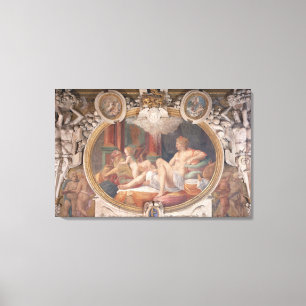 Danae, der die Dusche des Goldes empfängt Leinwanddruck
