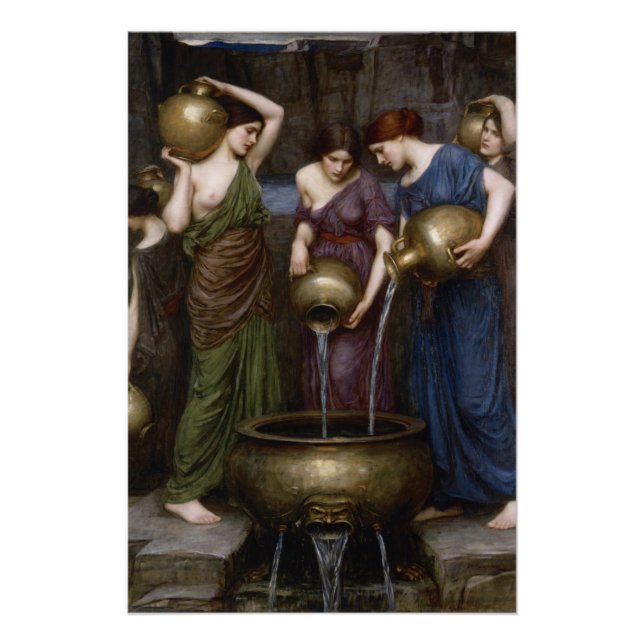 Danaides Waterhouse Vintag Art Poster (Vorderseite)