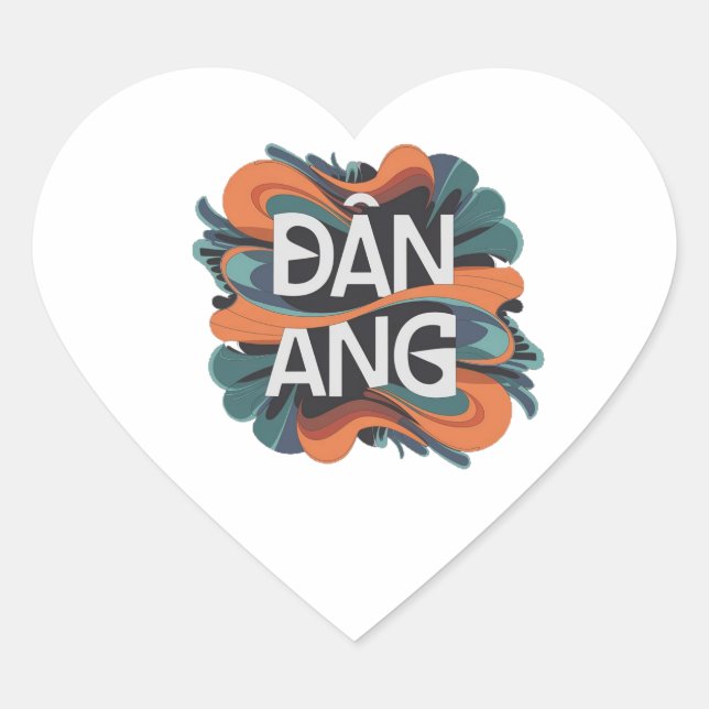 Danang Herz-Aufkleber (Vorderseite)