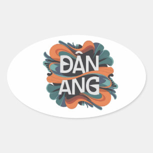 Danang Ovaler Aufkleber