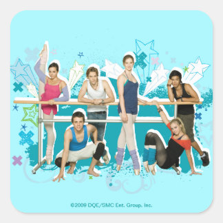 Dance Academy Cast Graphic Quadratischer Aufkleber