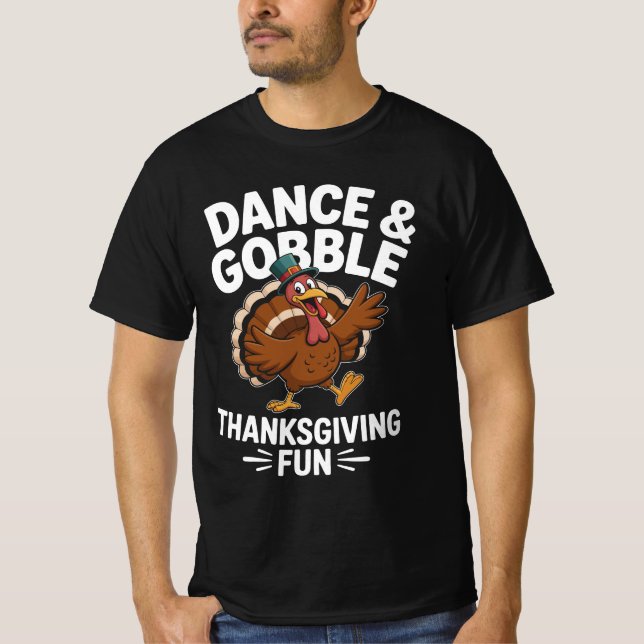 Dance and gobble - funny turkey tee (Vorderseite)