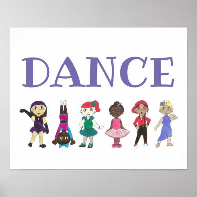 DANCE Ballet Stich Jazz Acro Hip Hop Lyrical Dance Poster (Vorne)