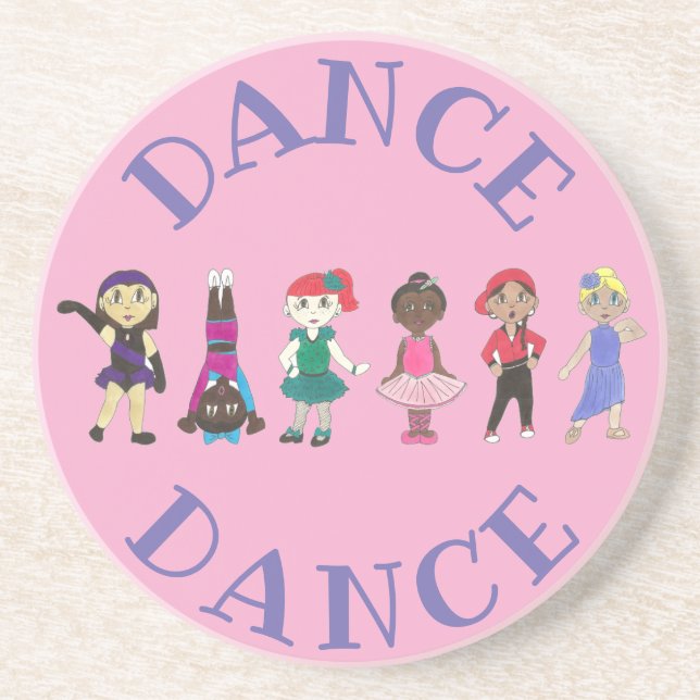 DANCE Ballet Stich Jazz Acro Hip Hop Lyrical Dance Sandstein Untersetzer (Vorne)