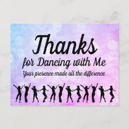 Dance Birthday Party Danke Postkarte