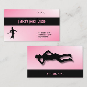 Dance Business Card gestochen - Rosa Visitenkarte