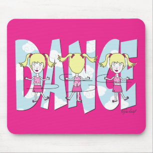Dance Cartoon Girl Mouse Pad Mousepad