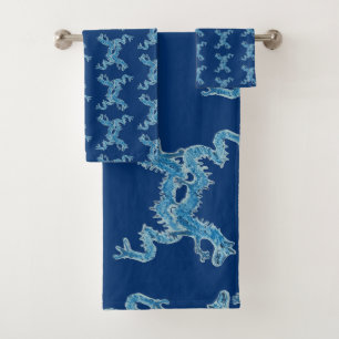 Dance Chinese Blue Dragon CC Serviette de bain