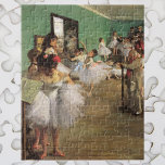 Dance Class by Degas, Vintager Impressionismus Bal<br><div class="desc">Die Tanzklasse (1874) von Edgar Degas ist ein Vintager Impressionist, der sich mit der Kunst beschäftigt. Der berühmte Tanzmeister Jules Perrot führt den Unterricht in einer Probe in der alten Pariser Oper durch. Ein Schulzimmer mit Balletttänzerinnen, Ballerinen und ihrem Tanzlehrer mit einem großen Spiegel an der Wand. Über den Künstler:...</div>