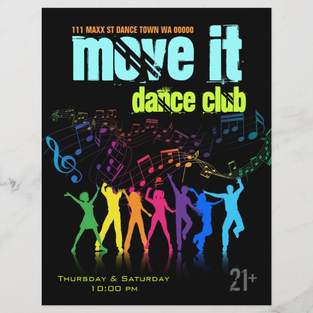 Dance Club DJ Disco Ball Flyer Einladung (Vorne)