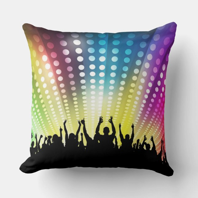 Dance Club Spot Lights Throw Kissen (Vorderseite)