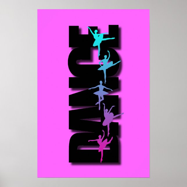 Dance Colored Ballerinas Poster (Vorne)