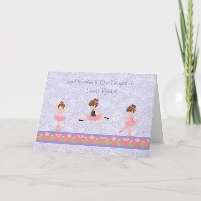 Dance Considérant Invitation avec Ballerina Girl (Devant)