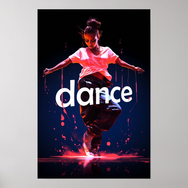 Dance cool hip hop girl poster (Vorne)