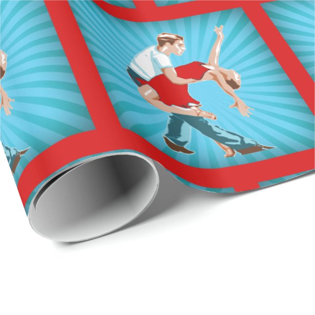 Dance Couple-Geschenkpapier Geschenkpapier (Rolleneckpunkt)