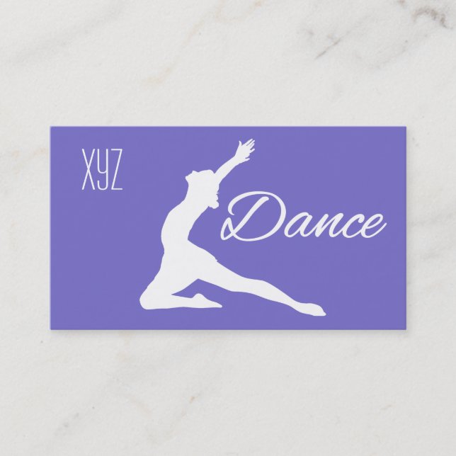 Dance Custom Color Business Cards Visitenkarte (Vorderseite)