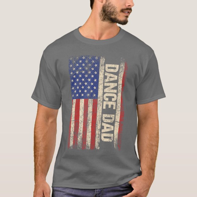 Dance Dad US American Flag Dancer Dancing Father M T-Shirt (Vorderseite)
