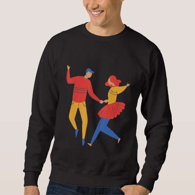 Dance Dancer Dancing Couple Dance Dance Class Cute Sweatshirt (Vorderseite)