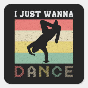 Dance Dancing Party Music Dancer Sport Geschenk Quadratischer Aufkleber