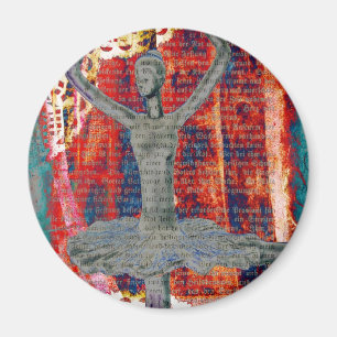 Dance Digital Collage Magnet