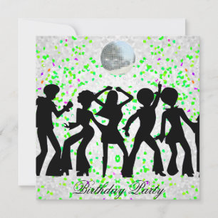 Dance Disco Anniversaire Fête Invitation
