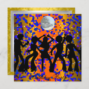 Dance Disco Anniversaire Fête Invitation