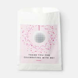 Dance Disco Ball Party Custom Pink Black Party Geschenktütchen