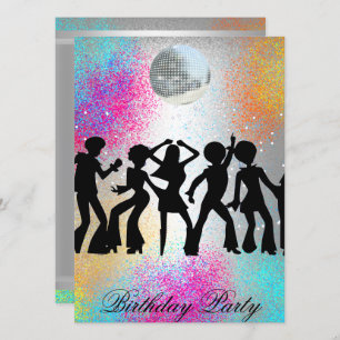 Dance Disco Surprise Anniversaire Fête Invitation