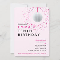 Dance Diskothek Ball Retro Geburtstag Pink Schwarz