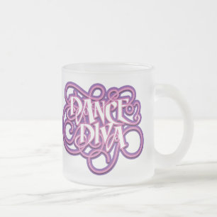 Dance Diva Frosted Glass café Mug