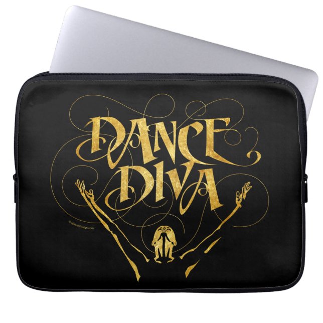 Dance Diva (Gold) Laptopschutzhülle (Vorderseite)
