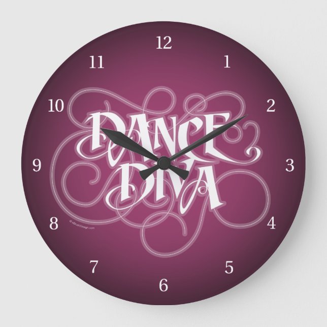 Dance Diva Große Wanduhr (Vorderseite)