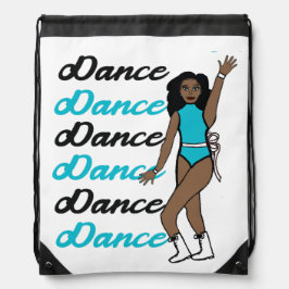 Dance Drawstring Bag ( Aquamarines weißes Band) Sportbeutel