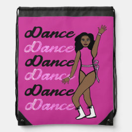 Dance Drawstring Bag ( Double Pink Spark Ribbon) Sportbeutel