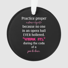 Dance Eltern Audience Etiquette Pink Akryllisch Ornament