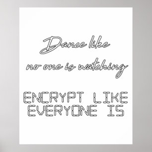 Dance Encrypt Programmierung Poster