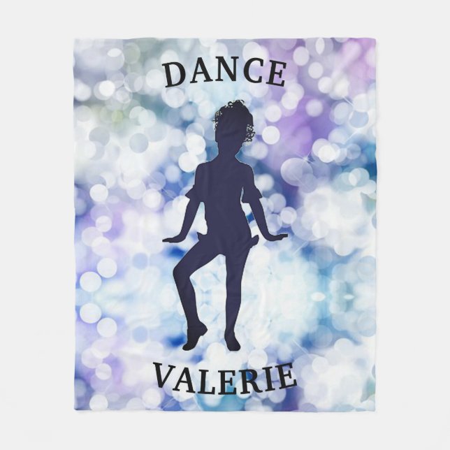 Dance Fleece Blanket mit ihrem Namen (Vorderseite)