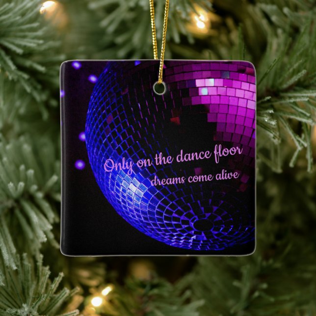 Dance Floor Disco Ball Keramikornament (Baum)