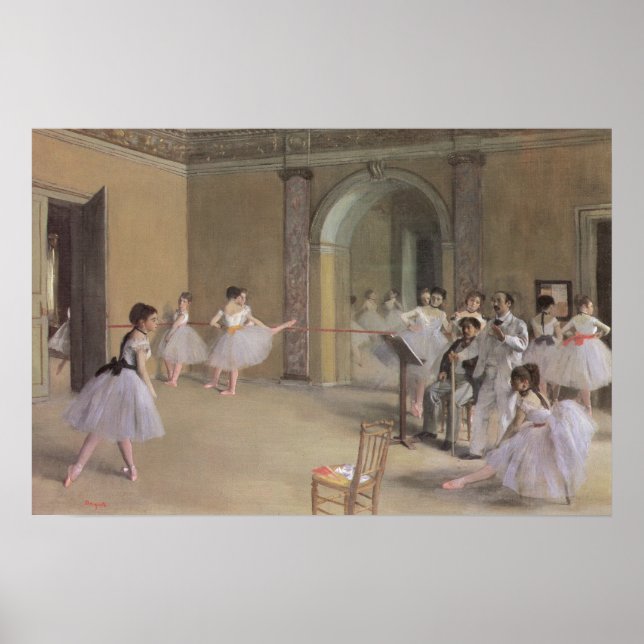 Dance Foyer an der Oper von Edgar Degas Poster (Vorne)