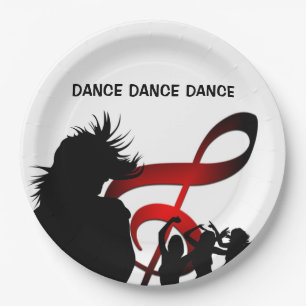 Dance Girl Modernes Party Pappteller