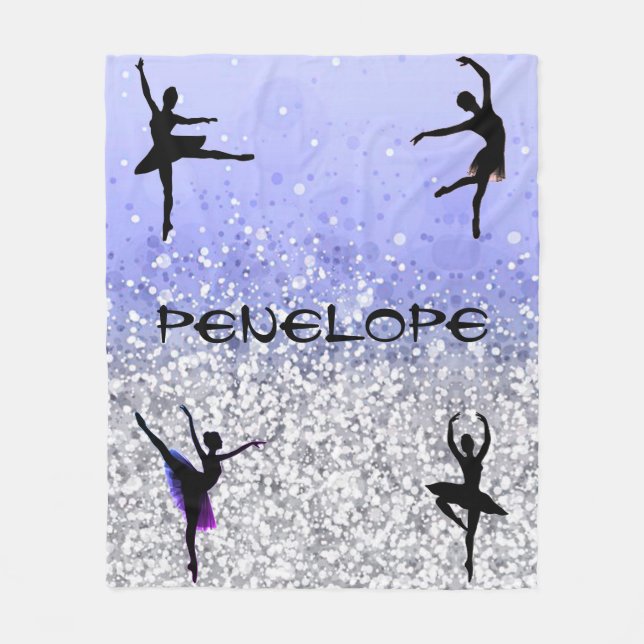 Dance Girls Funkelnd Ballerina Blanket mit ihrem N Fleecedecke (Vorderseite)
