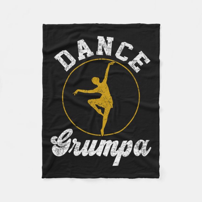 Dance Grumpa Dance Lover Vathers Day Fleecedecke (Vorderseite)