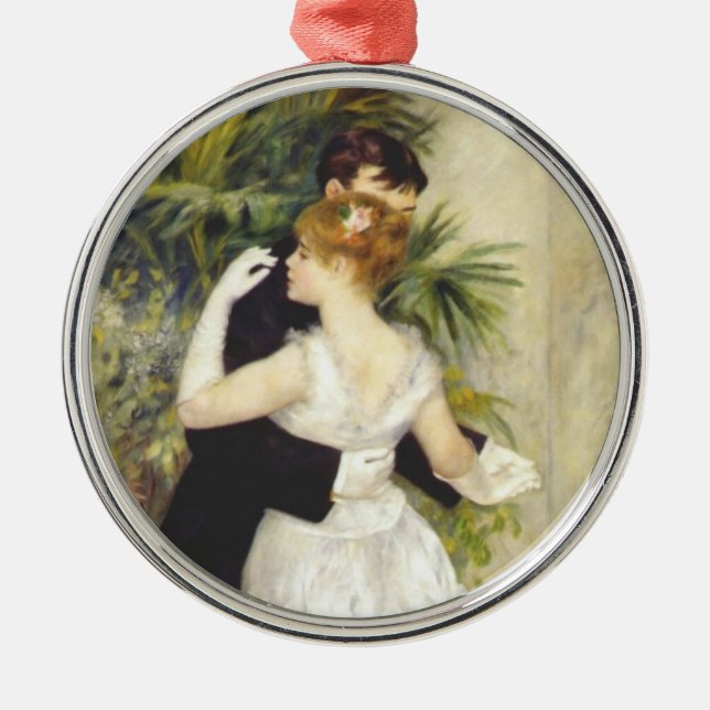 Dance in the City by Renoir Silbernes Ornament (Vorne)